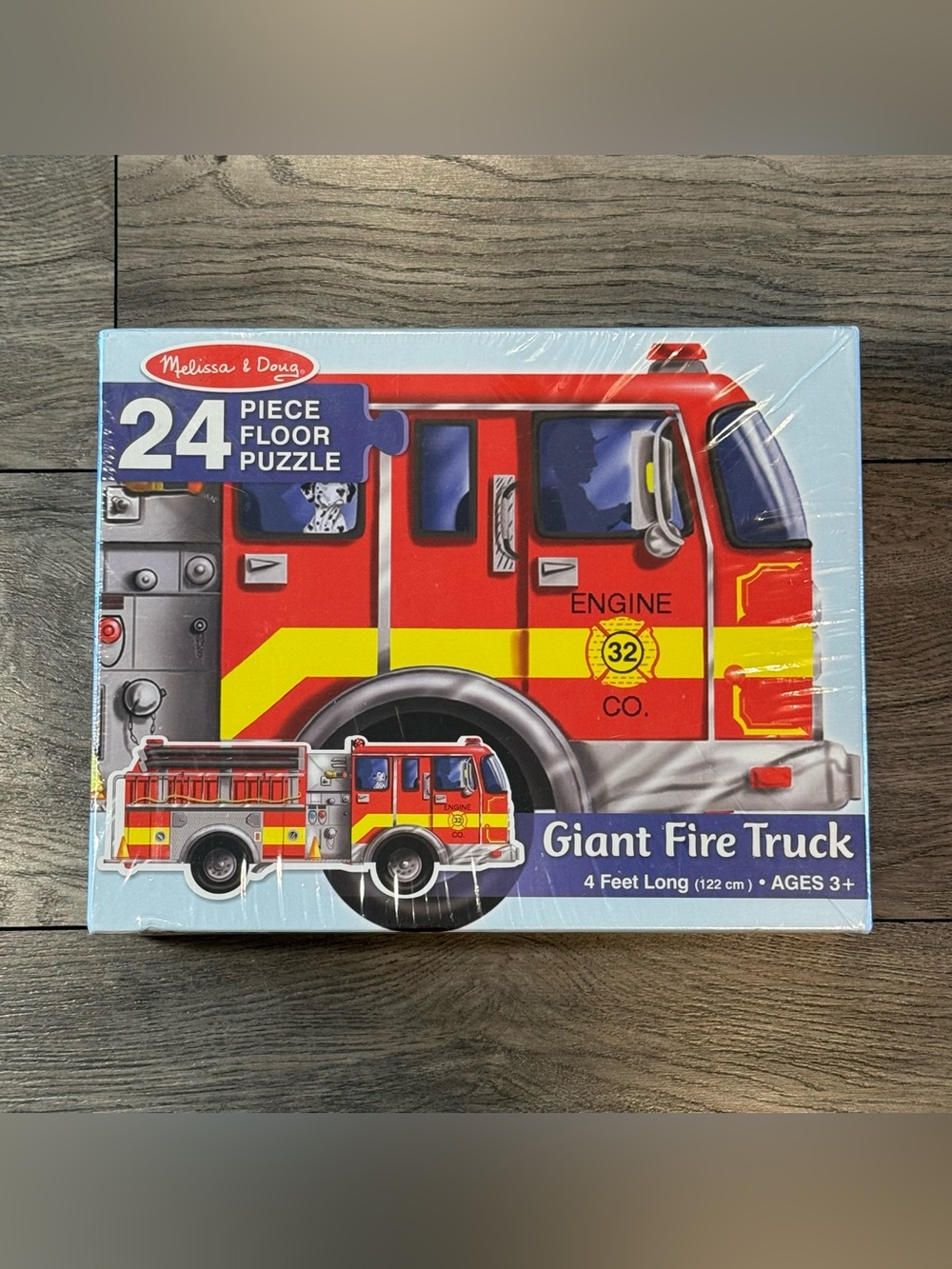 Melissa & Doug Giant Fire Truck 24-Piece Floor Puzzle NEW SEALED